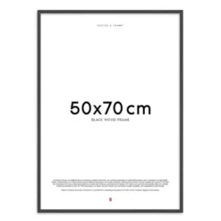 Träram 50x70 cm svart