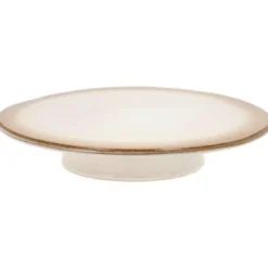 Tårtfat på fot 30x5,5 cm Gräddvit