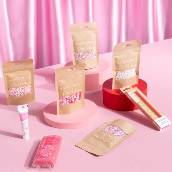 Tårtljus 12-pack 12 cm rosa/guld/vit/röd