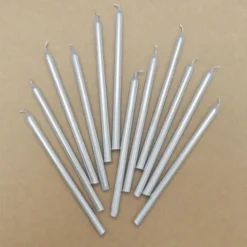 Tårtljus 12-pack 12 cm silver