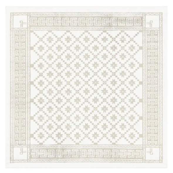 Åttebladrose bordsduk 80X80 cm beige