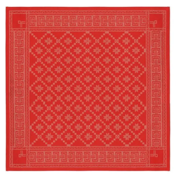 Åttebladrose bordsduk 80X80 cm röd