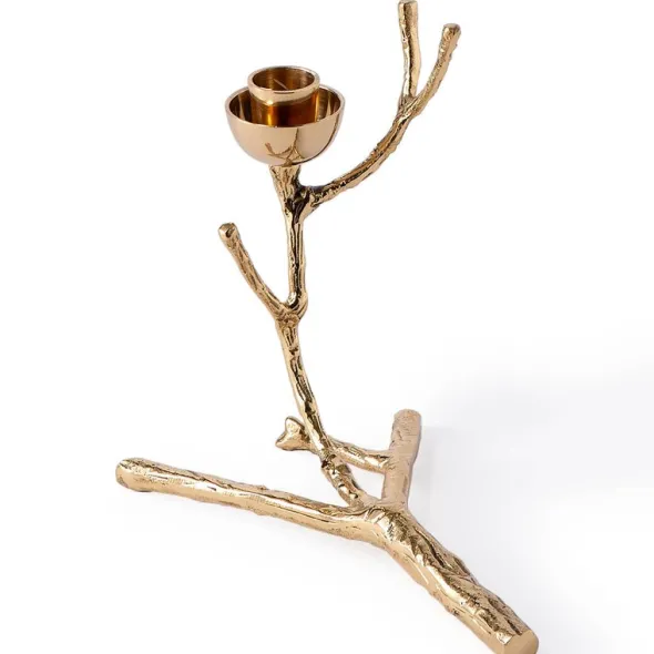 Twiggy ljusstake XS 18 cm guld