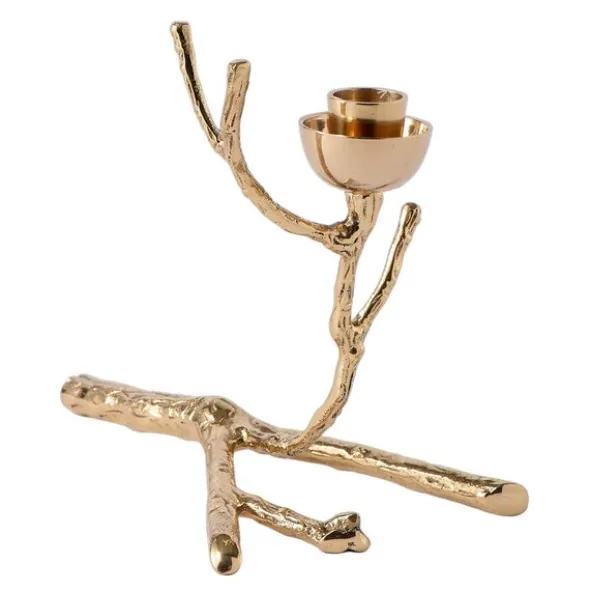 Twiggy ljusstake XS 18 cm guld