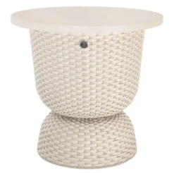 Twist bord med förvaring 44x43 cm champagne