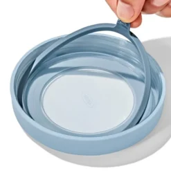Twist & Stack förvaringsburk 59,2 cl 2-pack med lock klar/blå