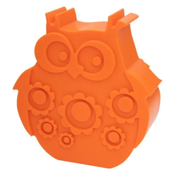 Uggla matlåda i plast 17x18 cm orange