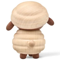 Ulla får träfigur 8 cm lönn/sapele
