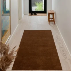 Unicolor golvmatta 90x60 cm cognac