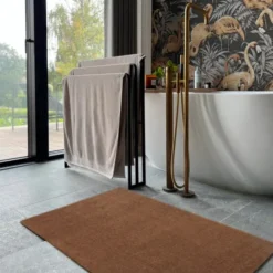 Unicolor golvmatta 90x60 cm cognac