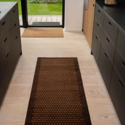 Unicolor golvmatta 90x60 cm cognac