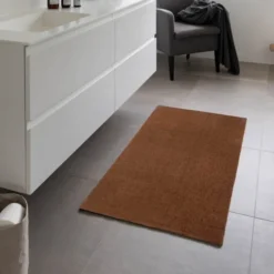Unicolor golvmatta 120x67 cm cognac