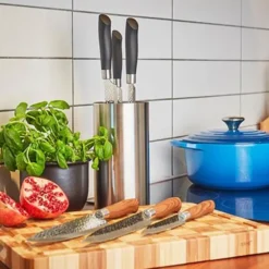 Universal Knivblock 22,5 cm borstad Stål