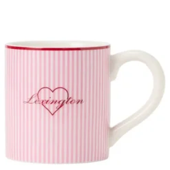 Valentine's mugg 42 cl rosa/vit/röd