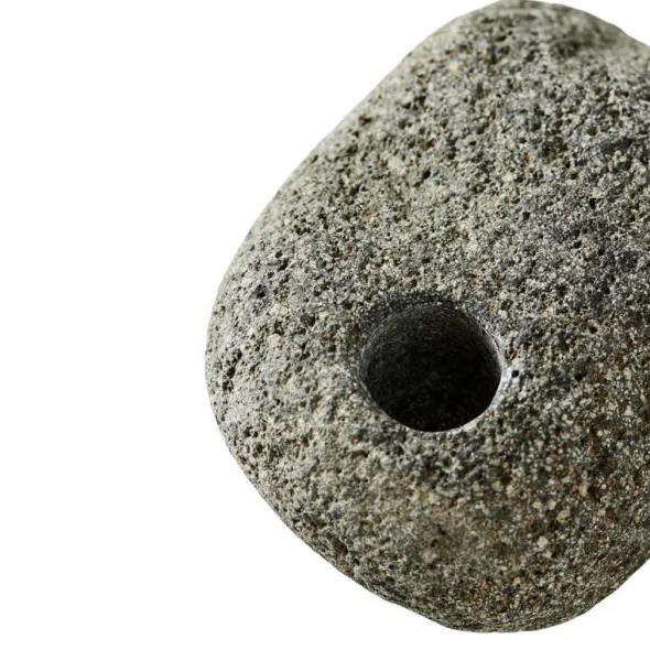 Valley Ljusstake 11x6 cm Sten Grå