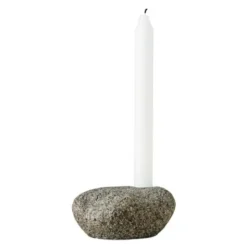 Valley Ljusstake 11x6 cm Sten Grå