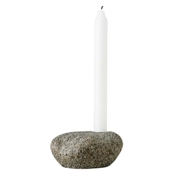 Valley Ljusstake 11x6 cm Sten Grå