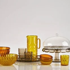 Vanity tillbringare med lock 1,75 L bioplast Saffron yellow