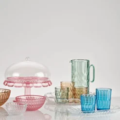 Vanity tumbler hög 48 cl bioplast Mönster 2 Sea blue