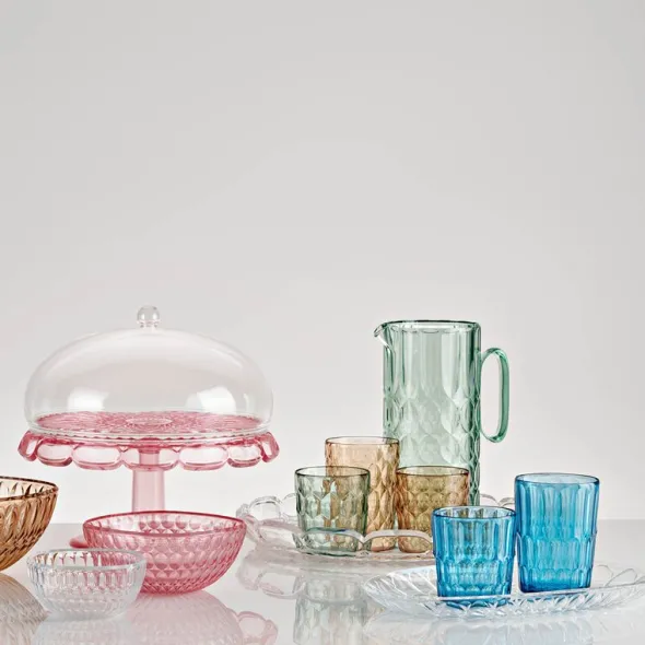 Vanity tumbler hög 48 cl bioplast Mönster 2 Sea blue