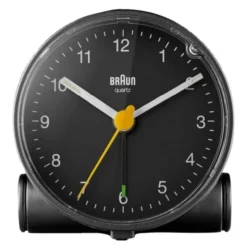 Väckarklocka analog 6,9 cm svart