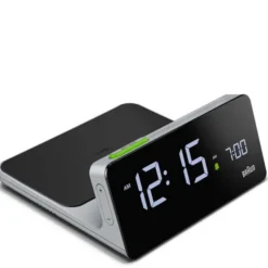 Väckarklocka digital 14 cm grå