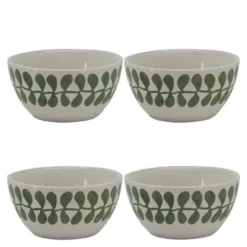Vegetable Skål 4-pack Vit/Grön