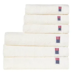 Velour jacquard handduk 50x70 cm ornament snow white