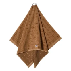 Velour jacquard handduk 100x150 cm ornament fudge