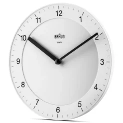 Väggklocka analog Ø 20 cm vit
