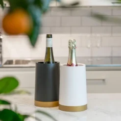 Vinkylare med Separat Gel Svart/Guld