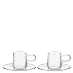 Viva espressokopp med fat 8 cl 2-pack