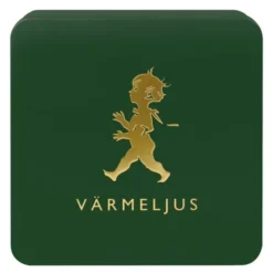 Värmeljuslåda 21x21 cm grön/guld