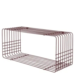 Wire hatthylla 70,5x26x31 cm wine
