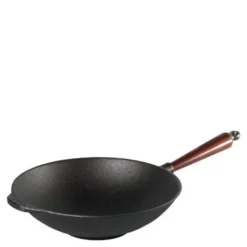 Wokpanna med trähandtag 30 cm