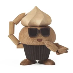 Woodies Carrie Cupcake träddekoration 8 cm ek