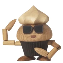 Woodies Carrie Cupcake träddekoration 8 cm ek