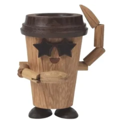 Woodies Esther Espresso To Go Coffee träddekoration 8,5 cm ek