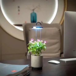 x HydroVase LED-odlingslampa grå