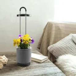 x HydroVase LED-odlingslampa grå