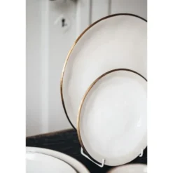x Nosse Skål 25 cm Edge Ivory Gold