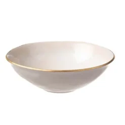 x Nosse Skål 25 cm Edge Ivory Gold