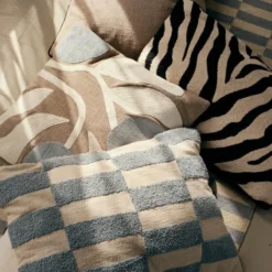 Zebra kuddfodral 40x60 cm svart/lys beige